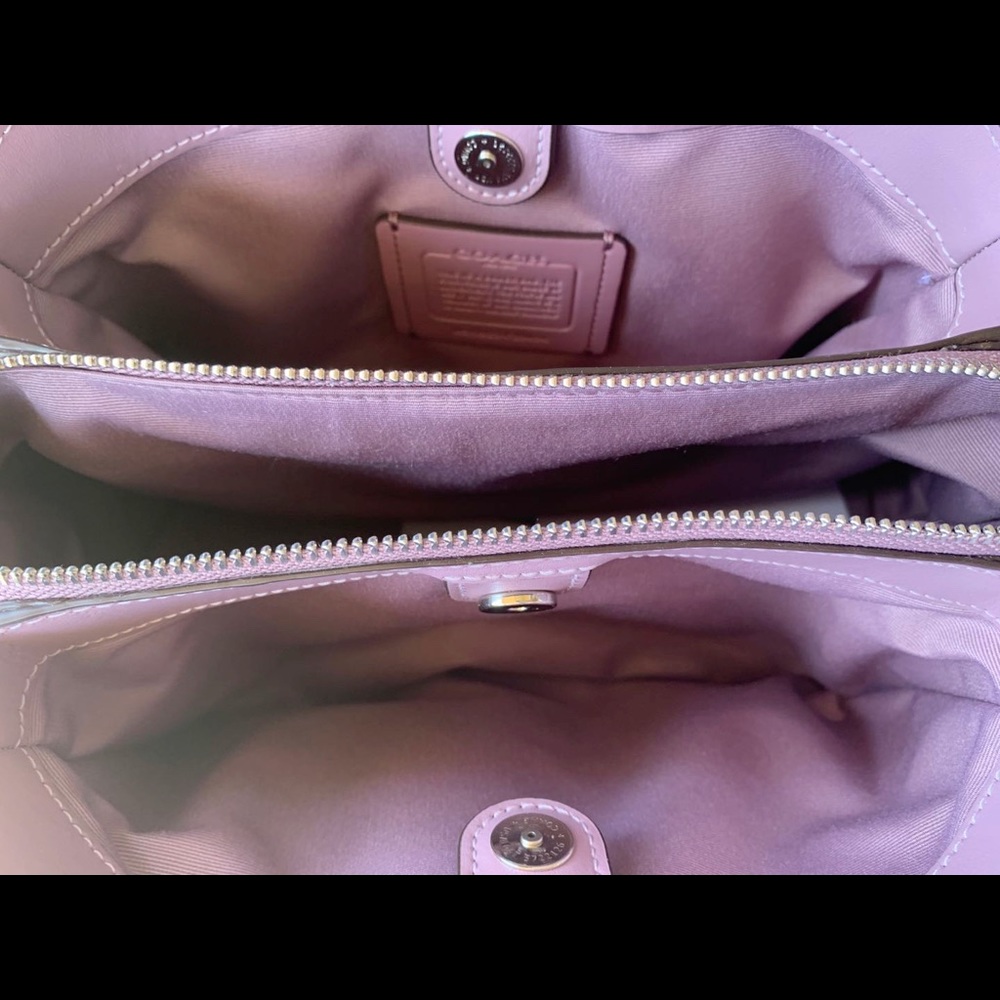 Coach purse Khaki Signature Purple crossbody - Picture 6 of 6